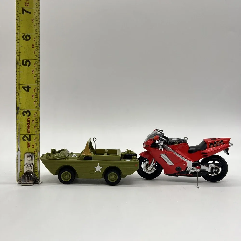 Hallmark Amphibian Truck Military Boat & Honda NR750 Motorcycle Diecast Lot Of 2